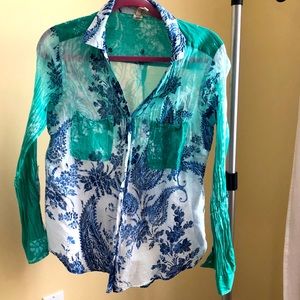 RAGA 100% Cotton Patterned Summer Blouse